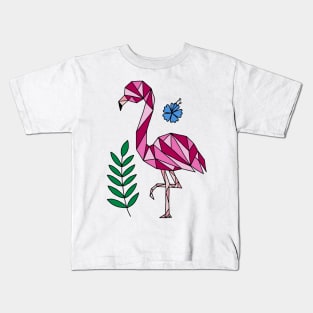 Geometric Flamingo Kids T-Shirt